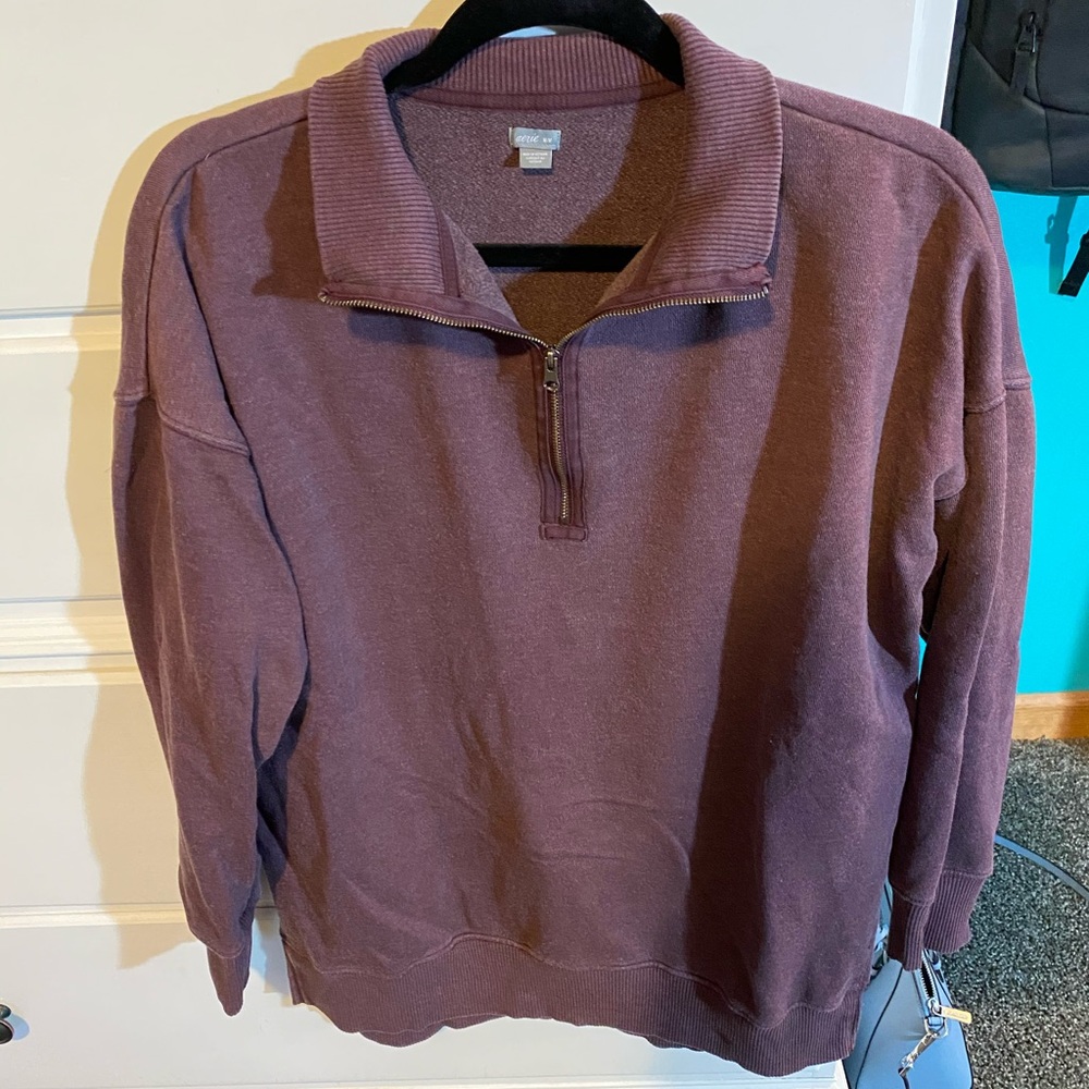 aerie oversized quarter zip